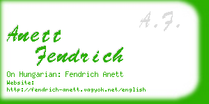 anett fendrich business card